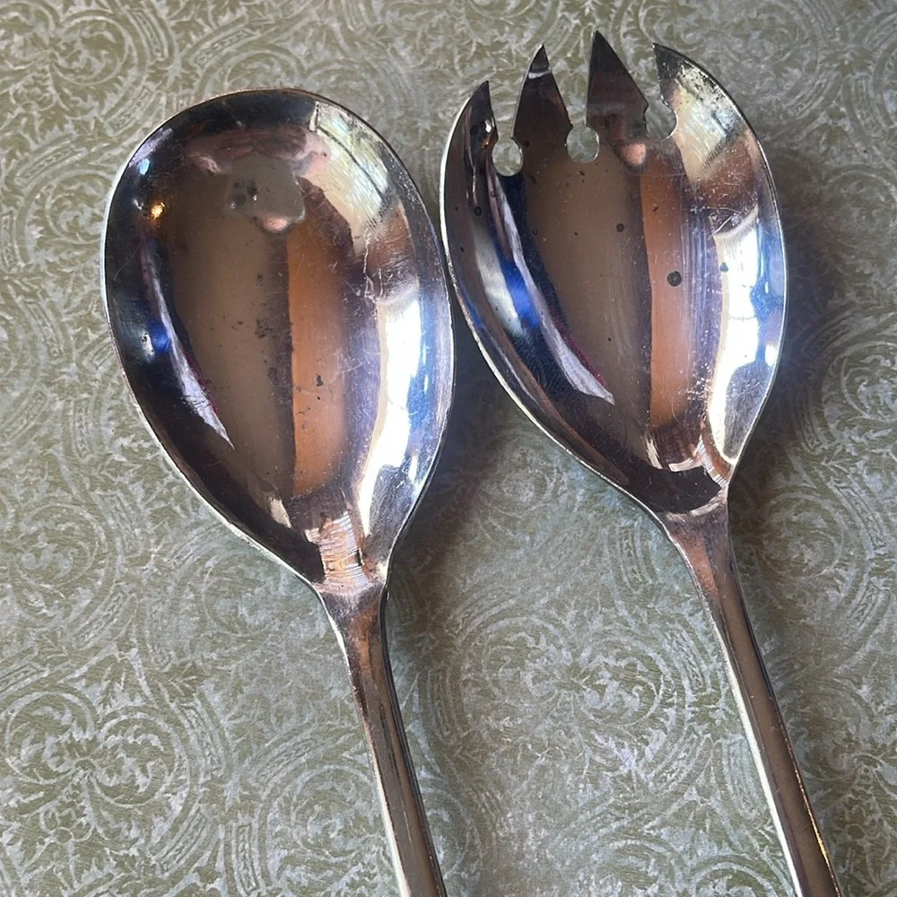 EPNS Sheffield England Salad Server Set